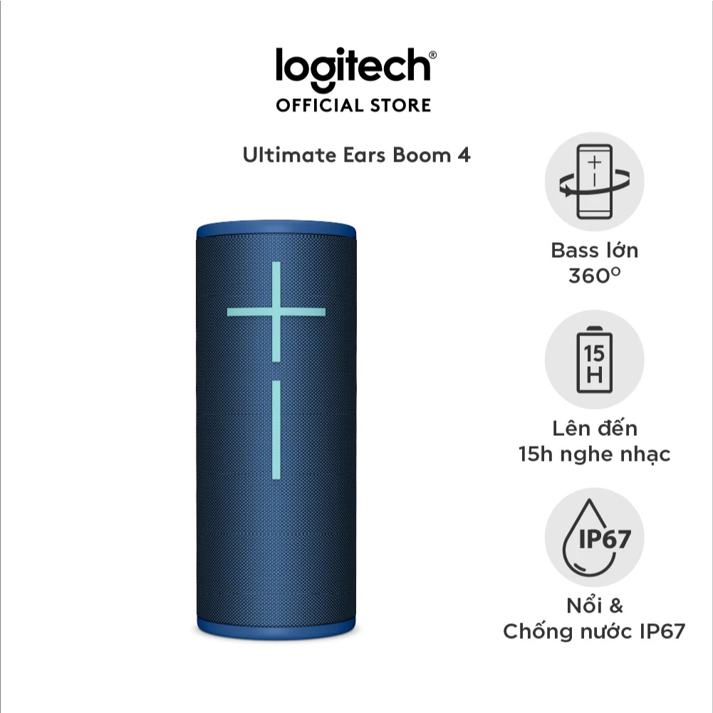 Loa Bluetooth Logitech Ultimate Ears BOOM 4 (Xanh) (984-001978)