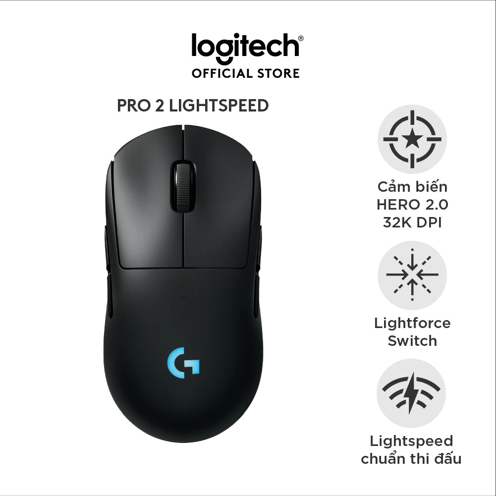 Chuột Gaming Logitech PRO 2 Lightspeed (Đen) (910-007297)