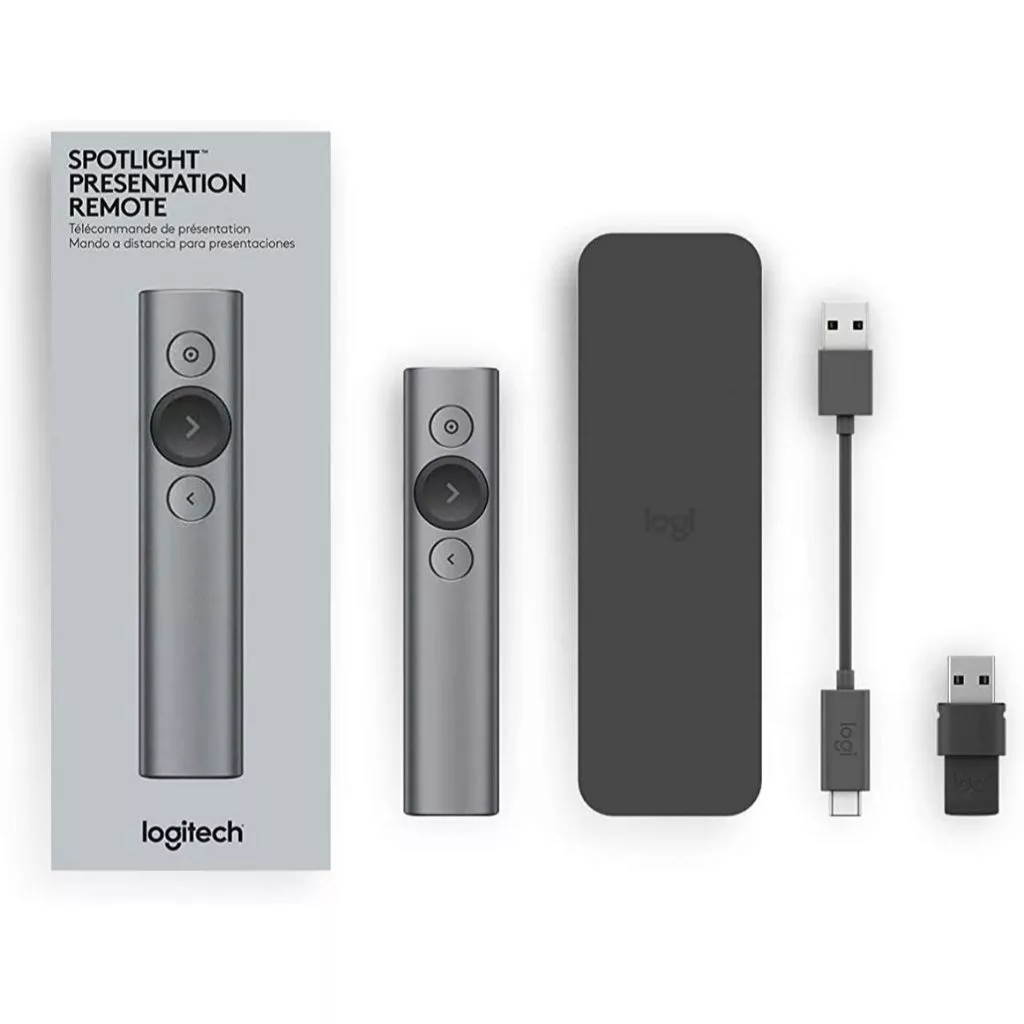 Bút trình chiếu Logitech Spotlight (Xám) (910-004863)
