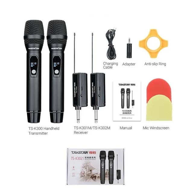 Bộ micro cầm tay không dây kênh kép TS-K302