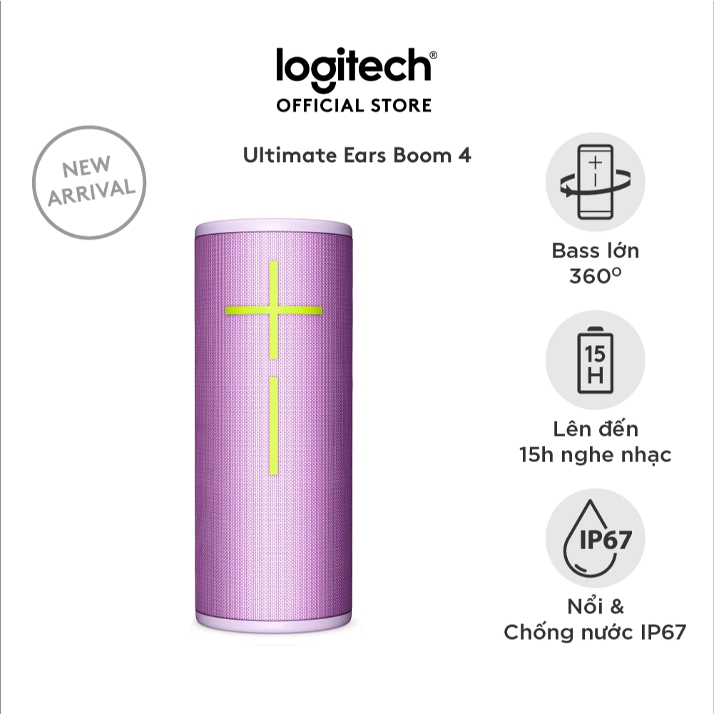 Loa Bluetooth Logitech Ultimate Ears BOOM 4 (Tím) (984-002012)
