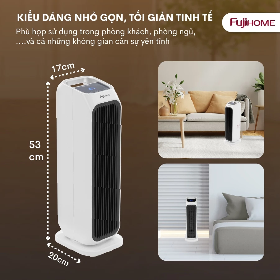 Quạt sưởi gốm Ceramic để sàn FUJIHOME FH3000