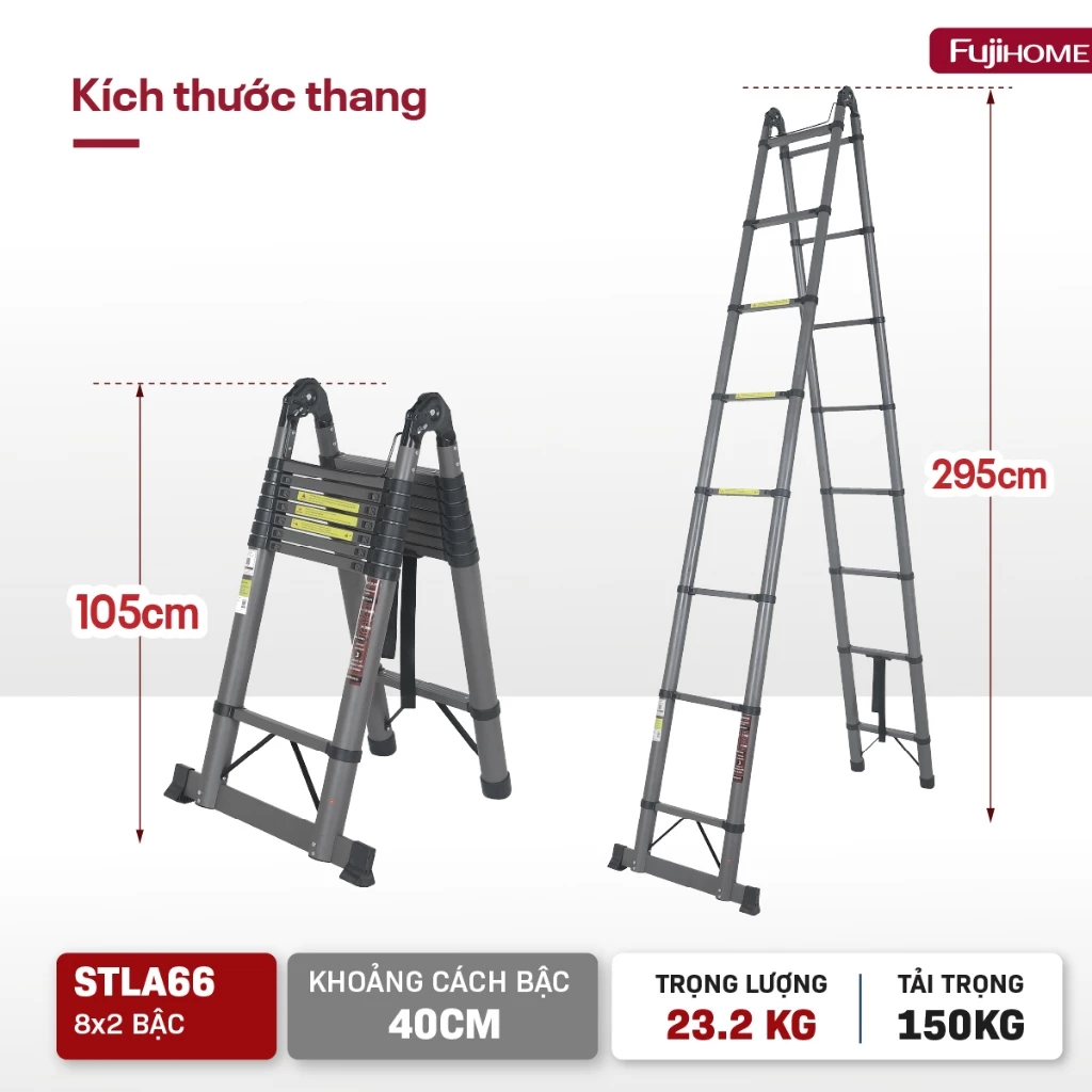 Thang rút gọn chữ A Fujihome STLA66