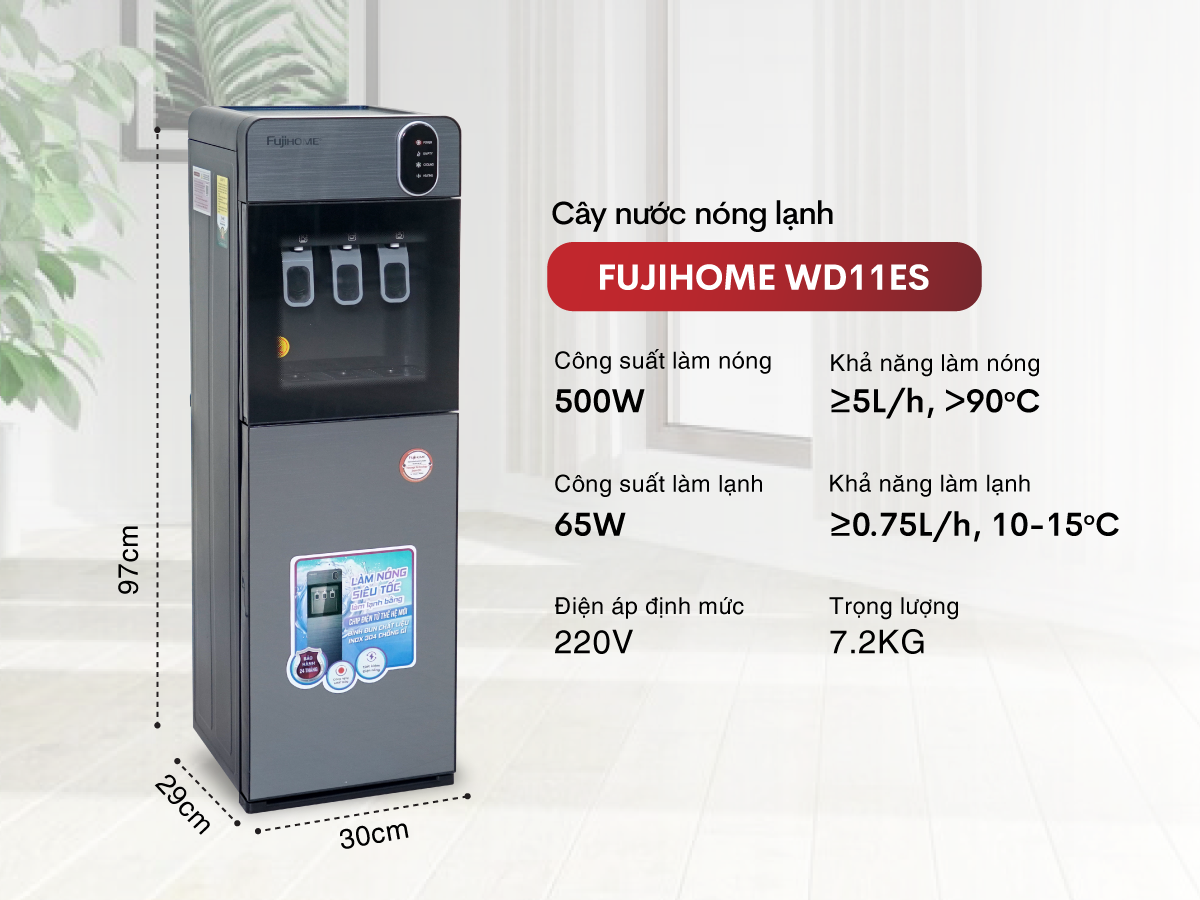 Cây Nóng Lạnh Cao Cấp Fujihome WD11ESc