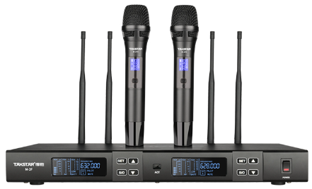 Bộ micro không dây tầm xa cầm tay UHF hai kênh M2-FH