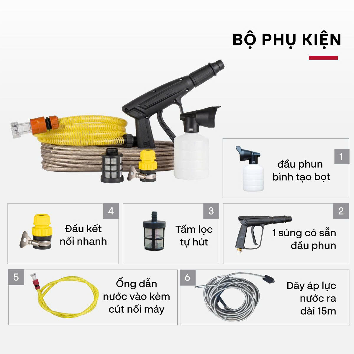 Máy rửa xe mô tơ cảm ứng từ FujiHOME PWX5B