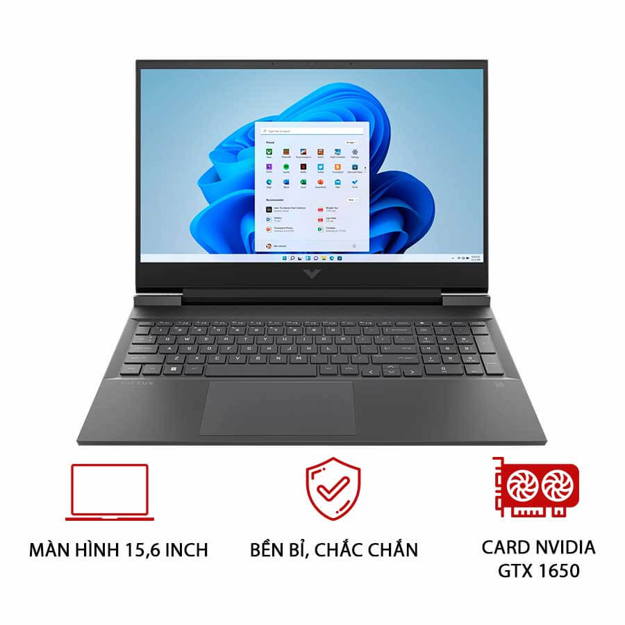 [Mới 100%] Laptop Gaming HP Victus 2022 15-fa0031dx (Core i5-12450H, RAM 8GB, SSD NVme 512GB, VGA GTX 1650, 15.6 inch FHD 144Hz)