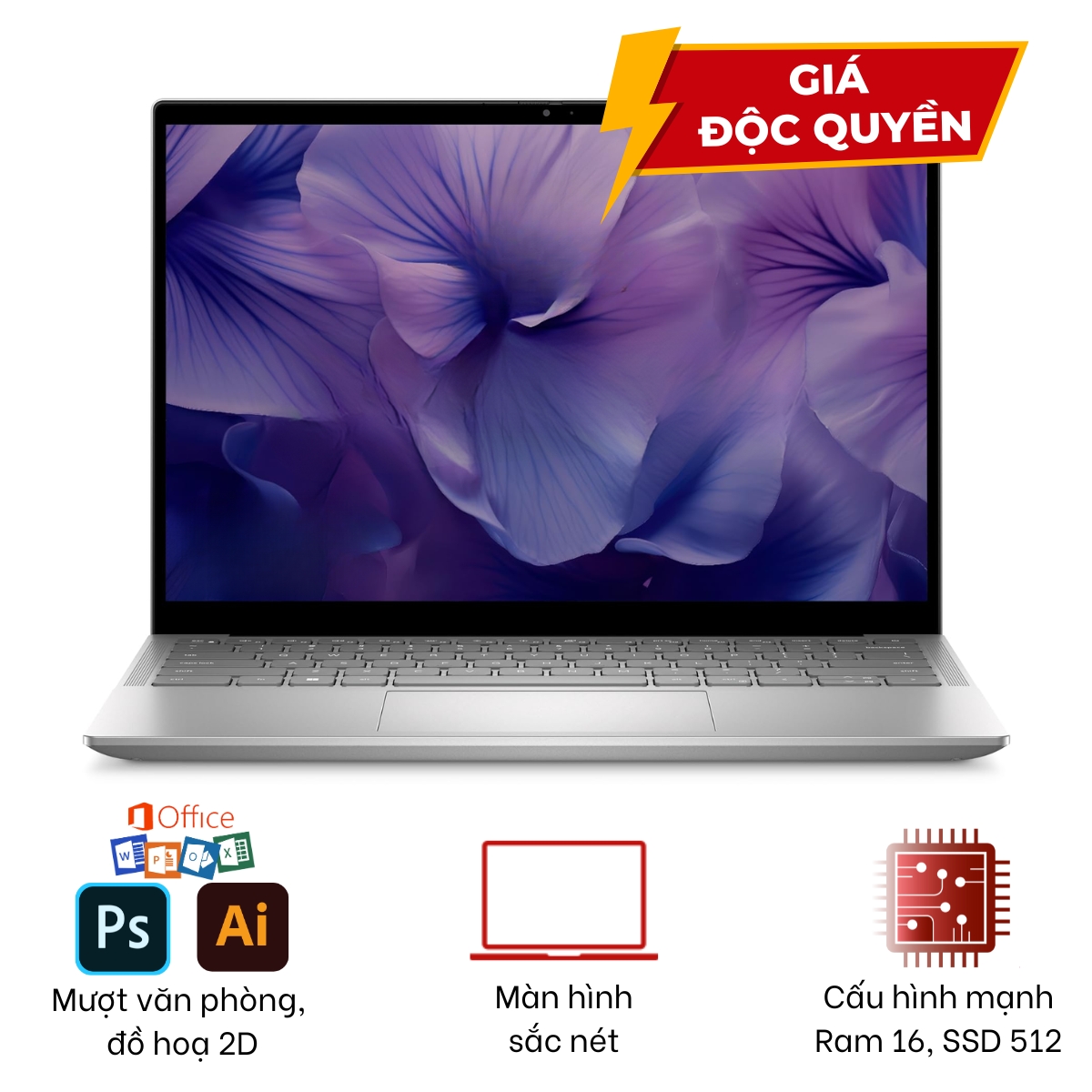 [New 100%] Dell Inspiron 14 5430 (Core i5-1340P / 16GB / 512GB / Iris Xe Graphics / 14