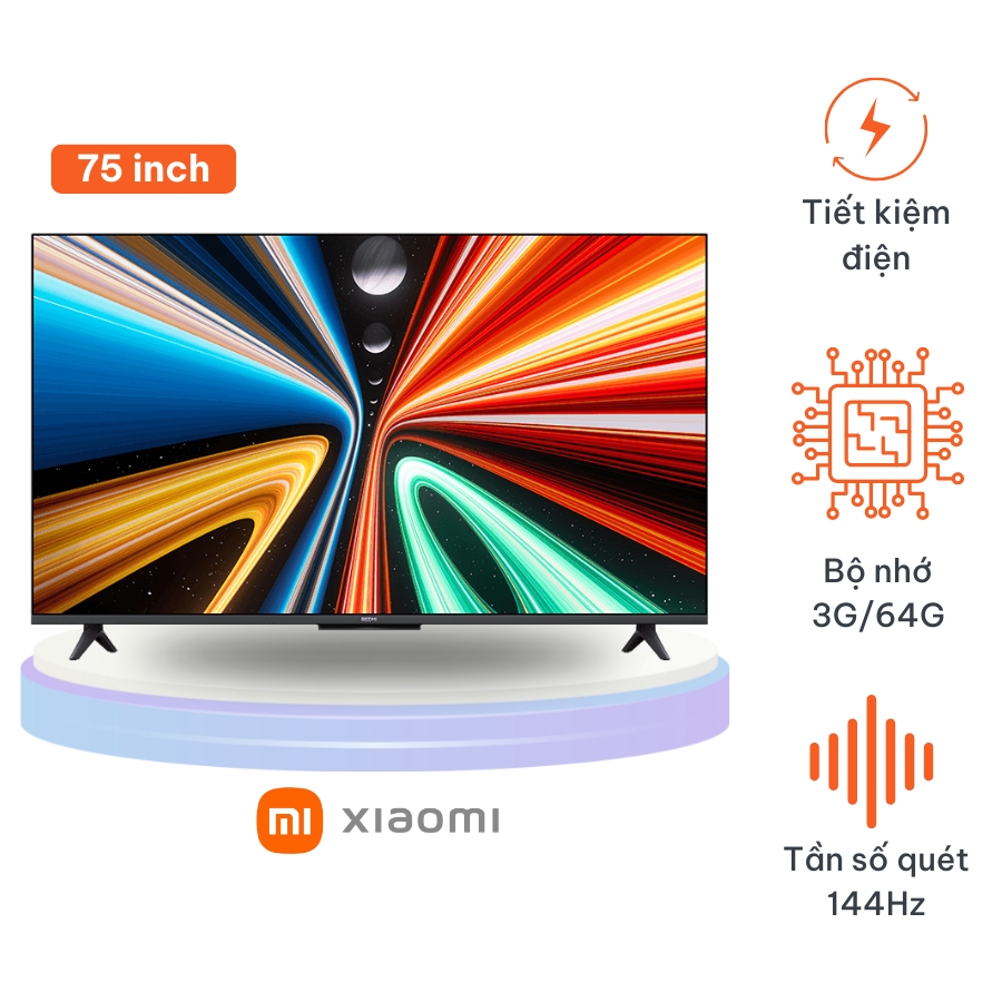 Tivi Xiaomi Redmi A Pro 75 inch (Model 2025 L75RB-APE) – Tiết kiệm điện, tần số 144Hz, Bản nội địa
