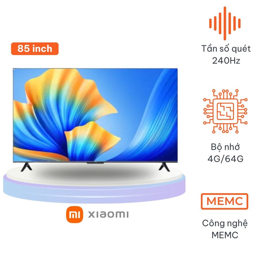 Tivi Xiaomi Redmi X85 85 inch Model 2025 – Màn 4K – 240Hz/4Gb/64Gb – Wifi6 – Tặng Khung Treo Tường – Bản Nội Địa