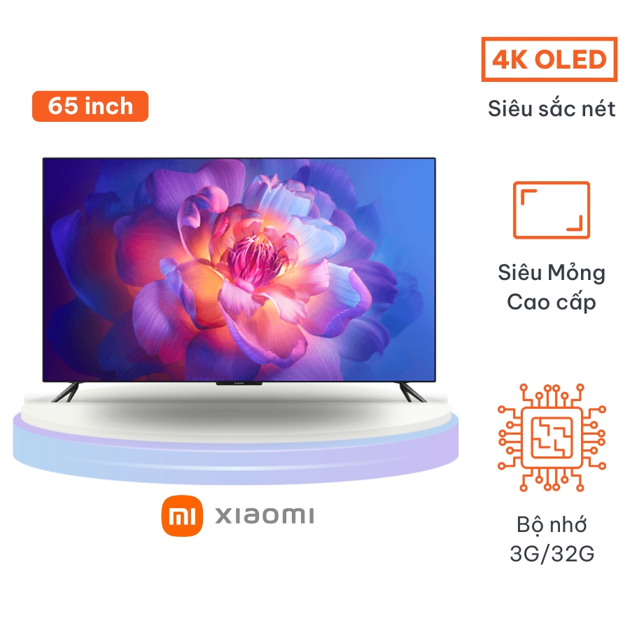 Tivi Xiaomi TV6 65 inch OLED 4K – Màn hình siêu mỏng 4.6mm, bù chuyển động MEMC