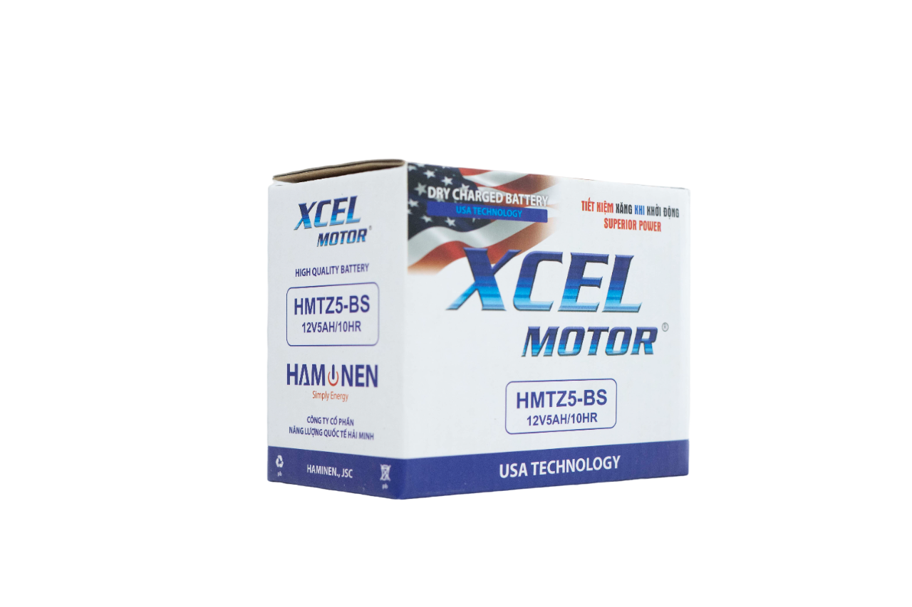 Ắc quy XCEL (RS, ex, Fu/Neo) thấp - Model: HMTZ5