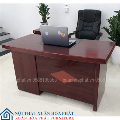 Bàn Giám Đốc 1m2 Sơn PU Hộc Liền BGD_120