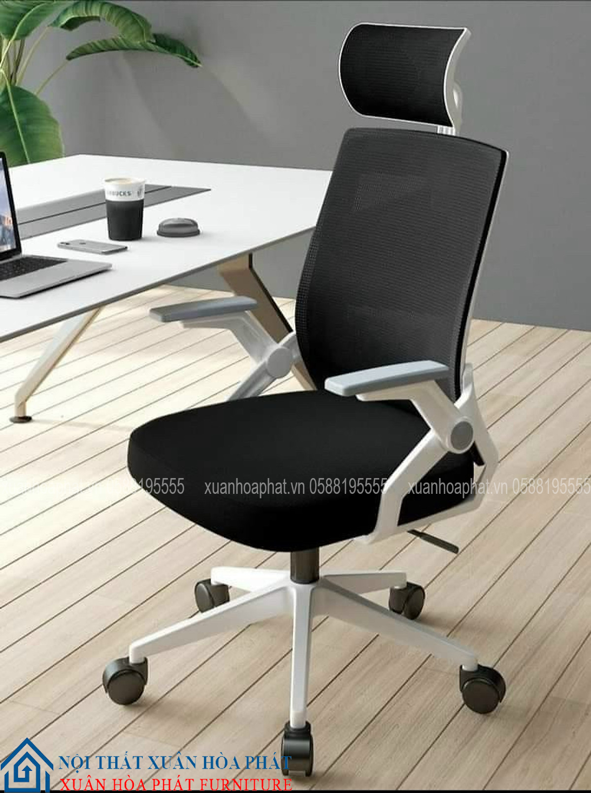 Ghế Văn Phòng Cao Cấp TMS04 Trắng