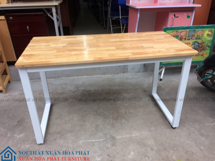 Bàn Làm Việc Chân U Mặt Gỗ Cao Su BCS_U03