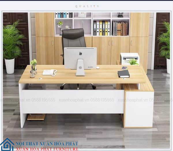 Bàn Giám Đốc Kèm Tủ Phụ 1M6 - BGĐ 02