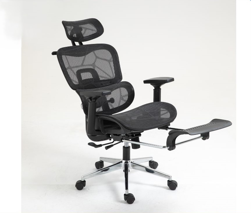 Ghế Xoay Văn Phòng, Ghế CTH, Ghế Làm Việc Có gác Chân LM186A màu đen