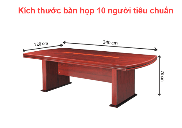 Bàn Phòng Họp 2m4 Gỗ Công Nghiệp Sơn PU