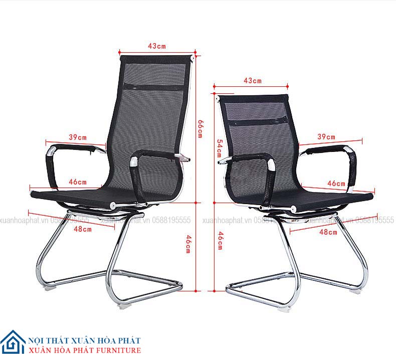 Ghế Chân Quỳ Lưng Lưới Cao Không Đệm CQ_206