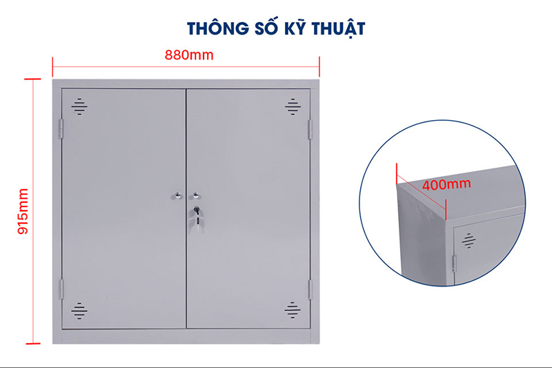 Tủ Tài Liệu, Tủ Văn Phòng Cánh Sắt Thấp K2-CS