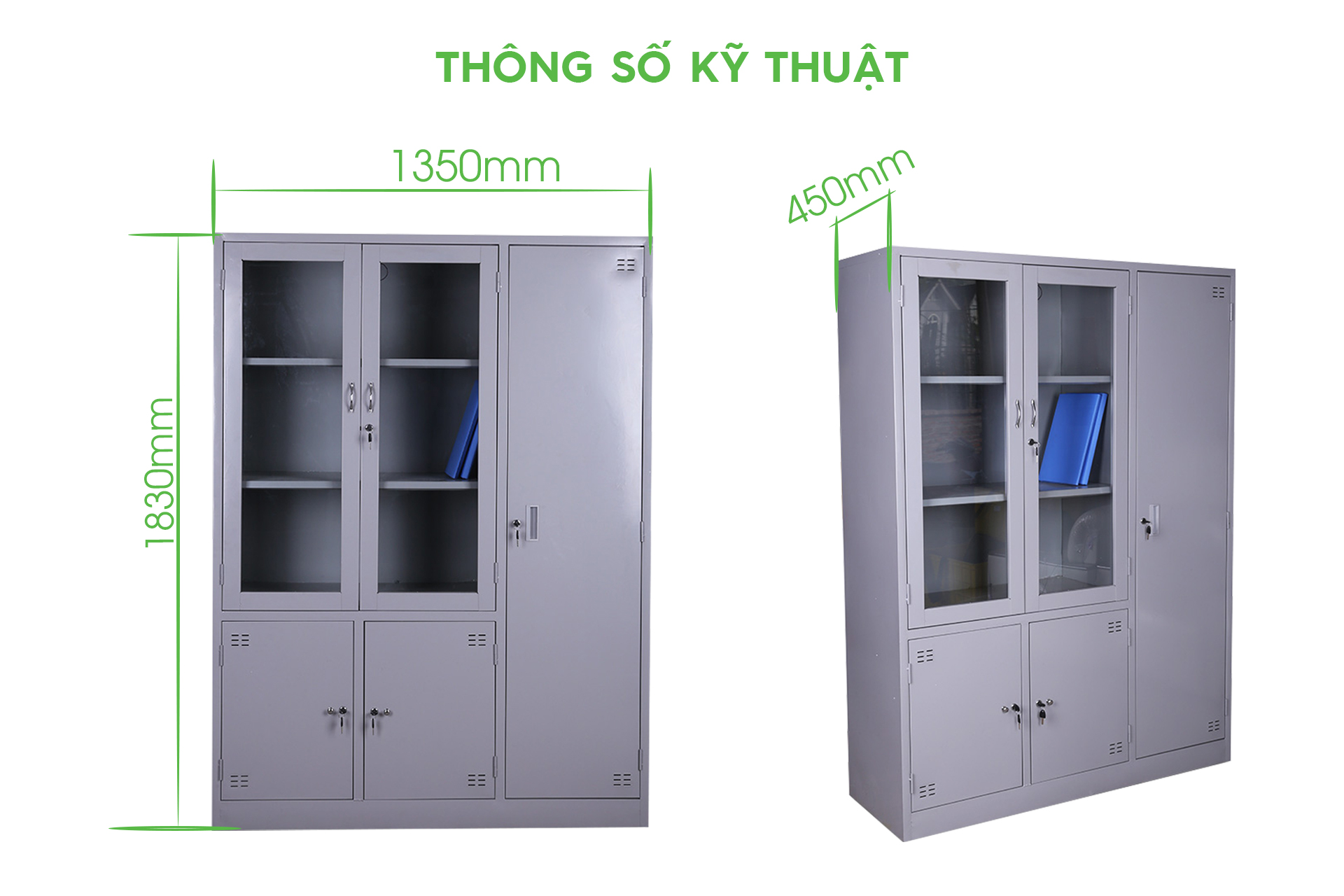 Tủ Sắt, Tủ Tài Liệu, Tủ Văn Phòng 3 Buồng K5-HS
