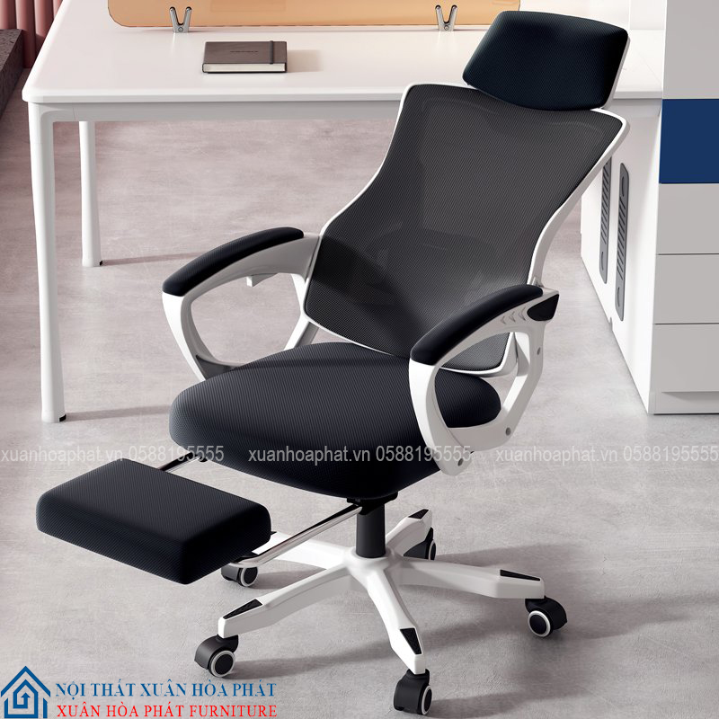 Ghế Công Thái Học Cao Cấp TMS06 Trắng