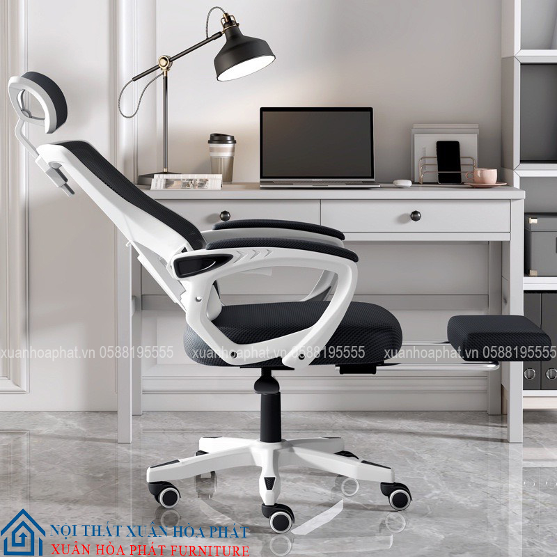 Ghế Công Thái Học Cao Cấp TMS06 Trắng