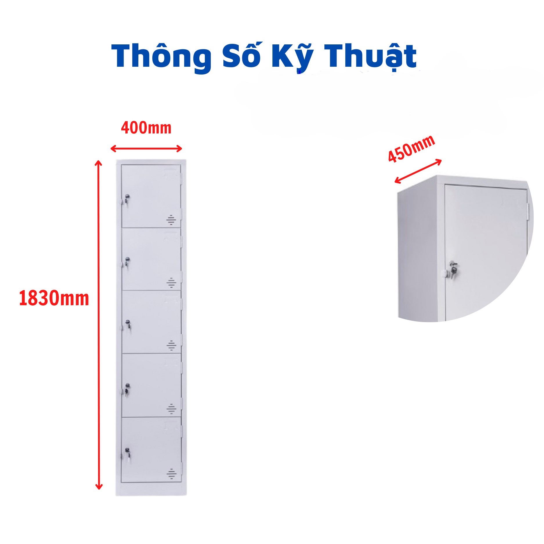 Tủ Sắt Locker 5 Ngăn LK5C1