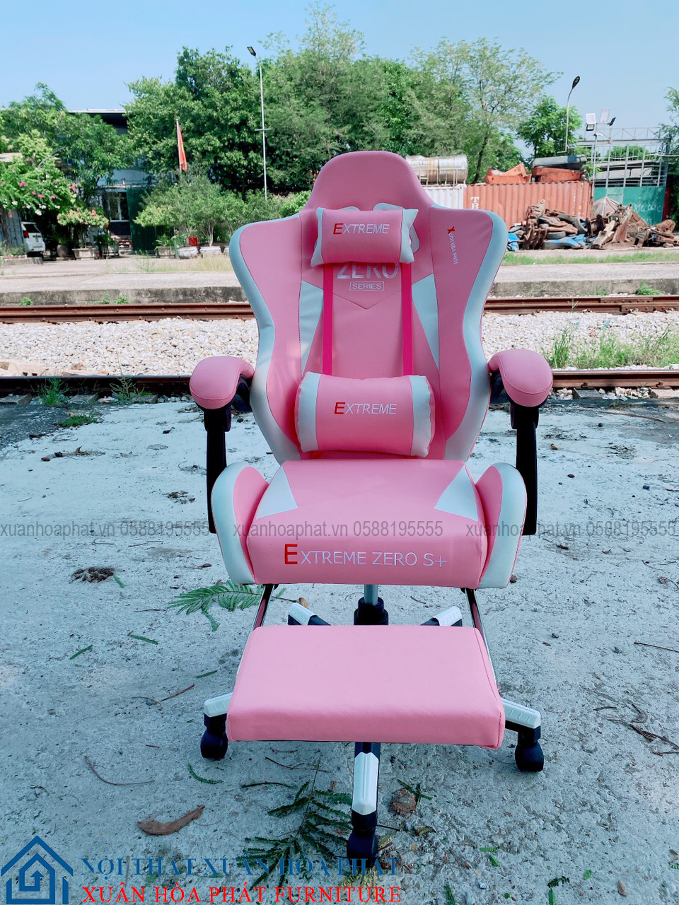 Ghế Gaming Zero S+ Gác Chân PINK