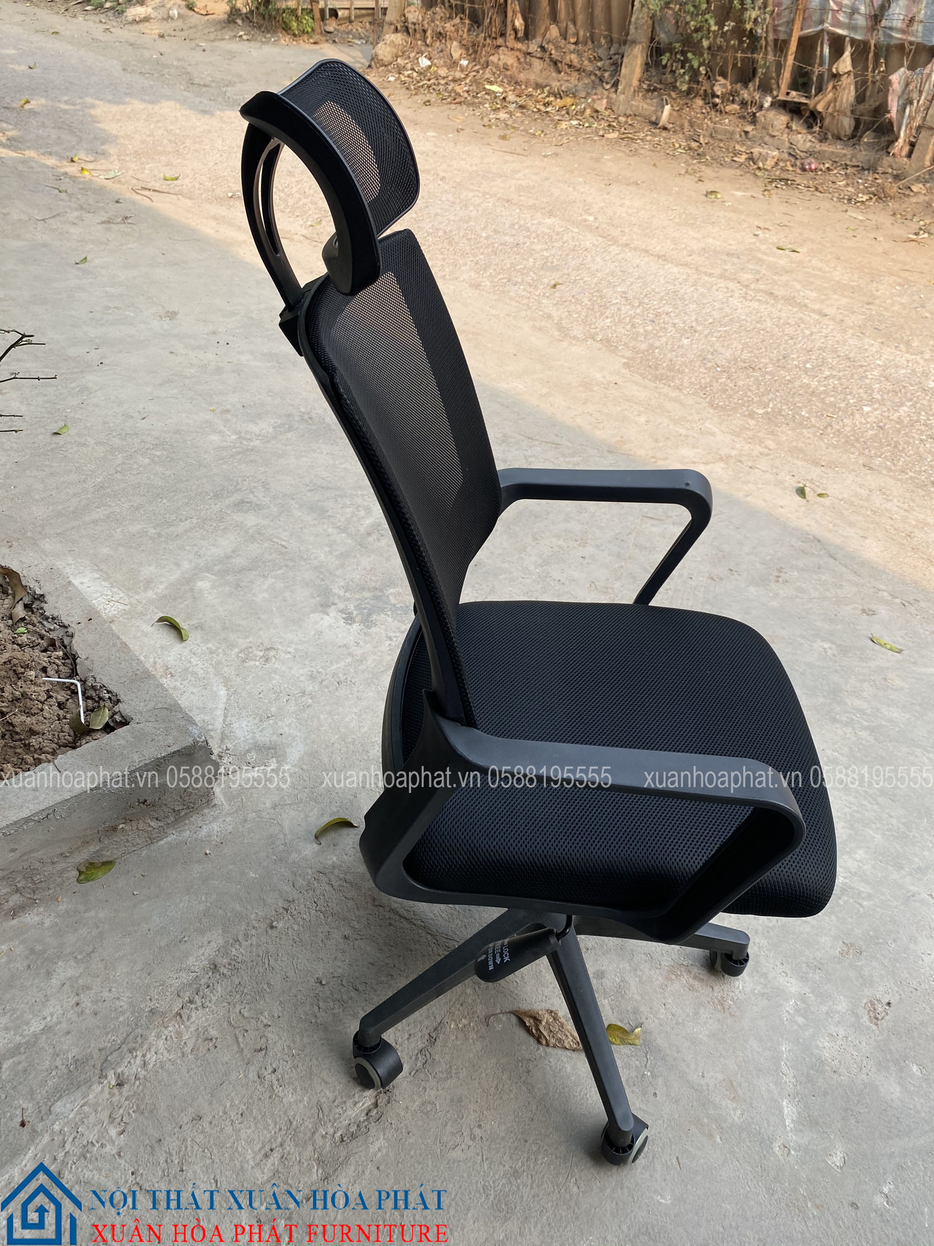 Ghế Văn Phòng, Ghế Xoay Tựa Đầu Chân Nhựa Thư Giãn GX_4003