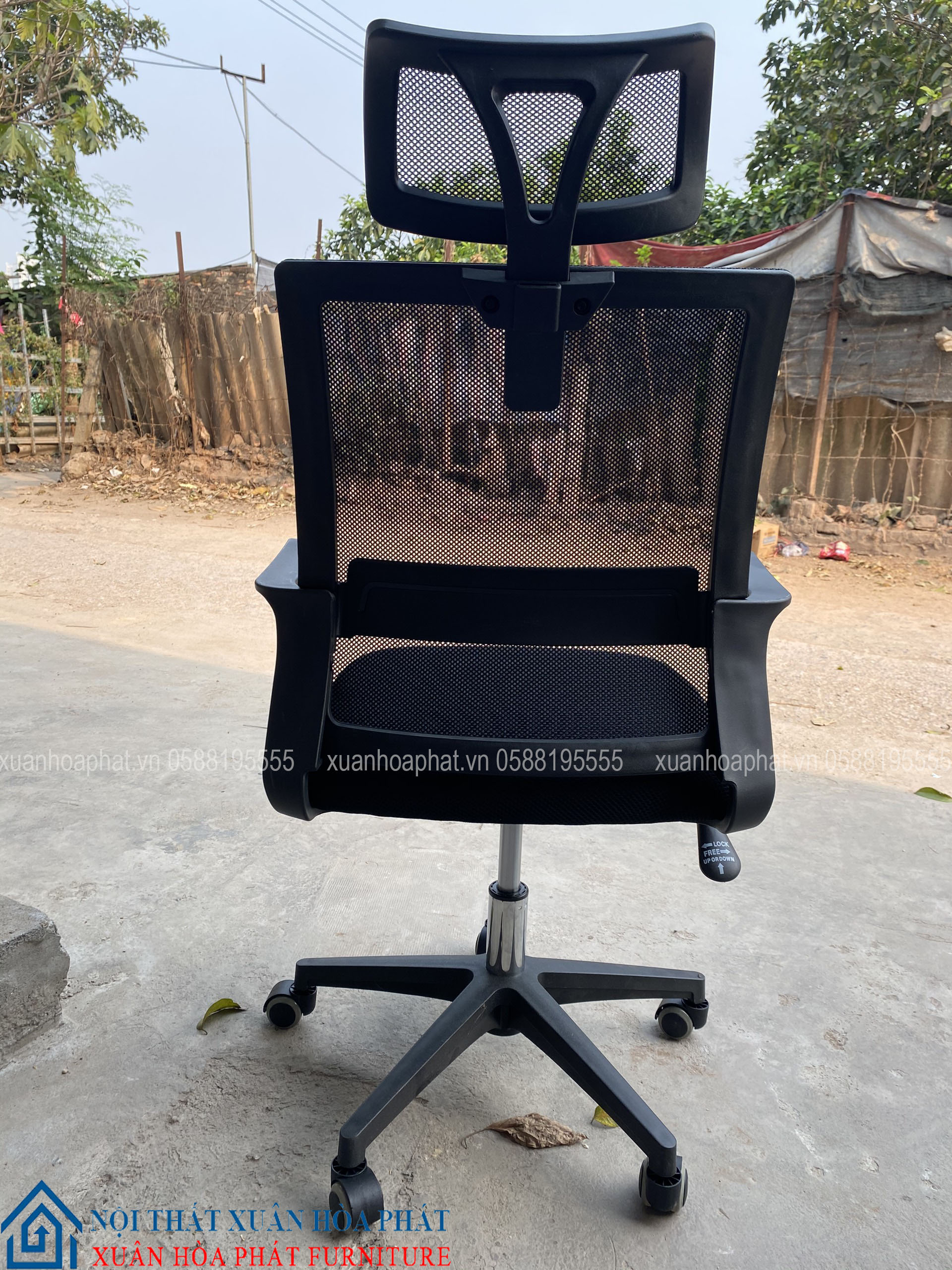 Ghế Văn Phòng, Ghế Xoay Tựa Đầu Chân Nhựa Thư Giãn GX_4003