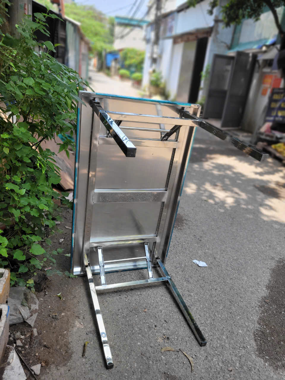 Bàn Inox, Bàn Ăn Chân Gấp Tiện Gọn CG_03