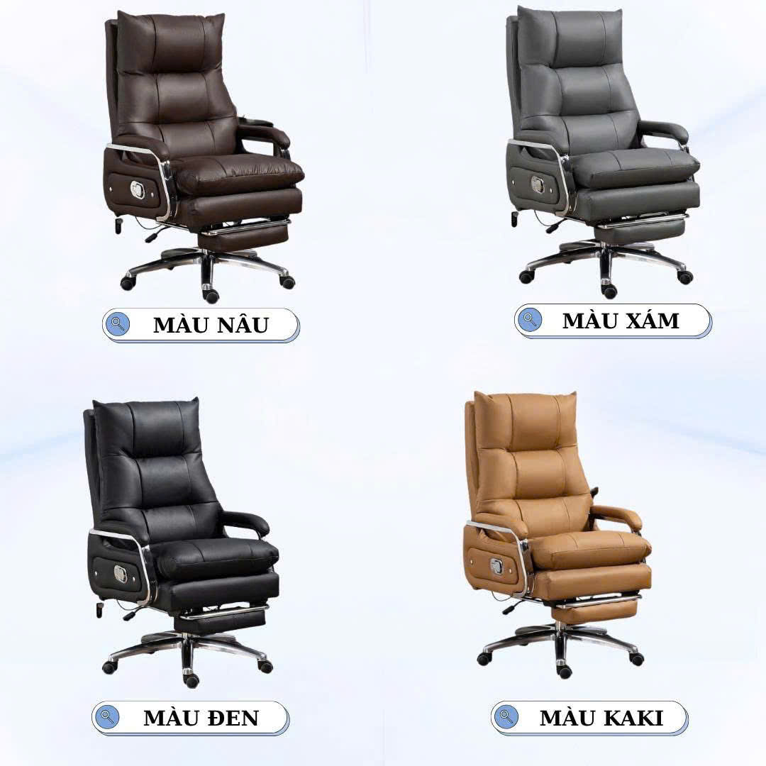 Ghế Giám Đốc Bọc Da Cao Cấp, Ghế Xoay Văn Phòng Có Gác Chân GĐ_9902