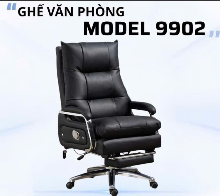 Ghế Giám Đốc Bọc Da Cao Cấp, Ghế Xoay Văn Phòng Có Gác Chân GĐ_9902