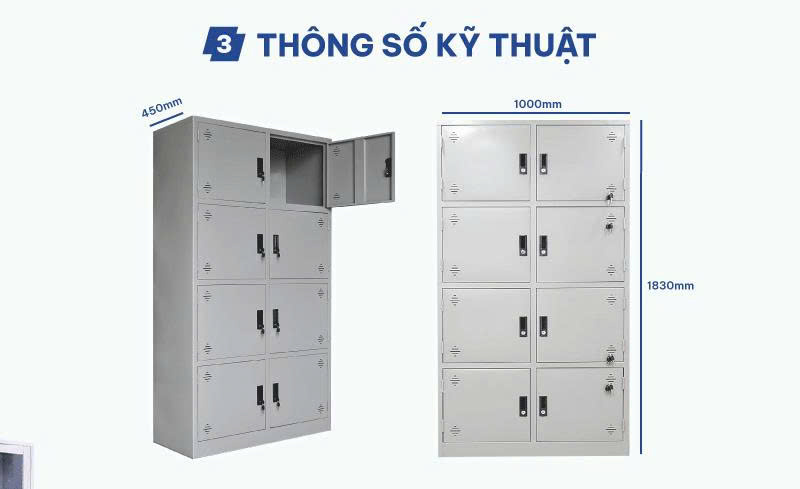 Tủ Sắt, Tủ Văn Phòng, Tủ Tài Liệu 8 Cánh TU-K8