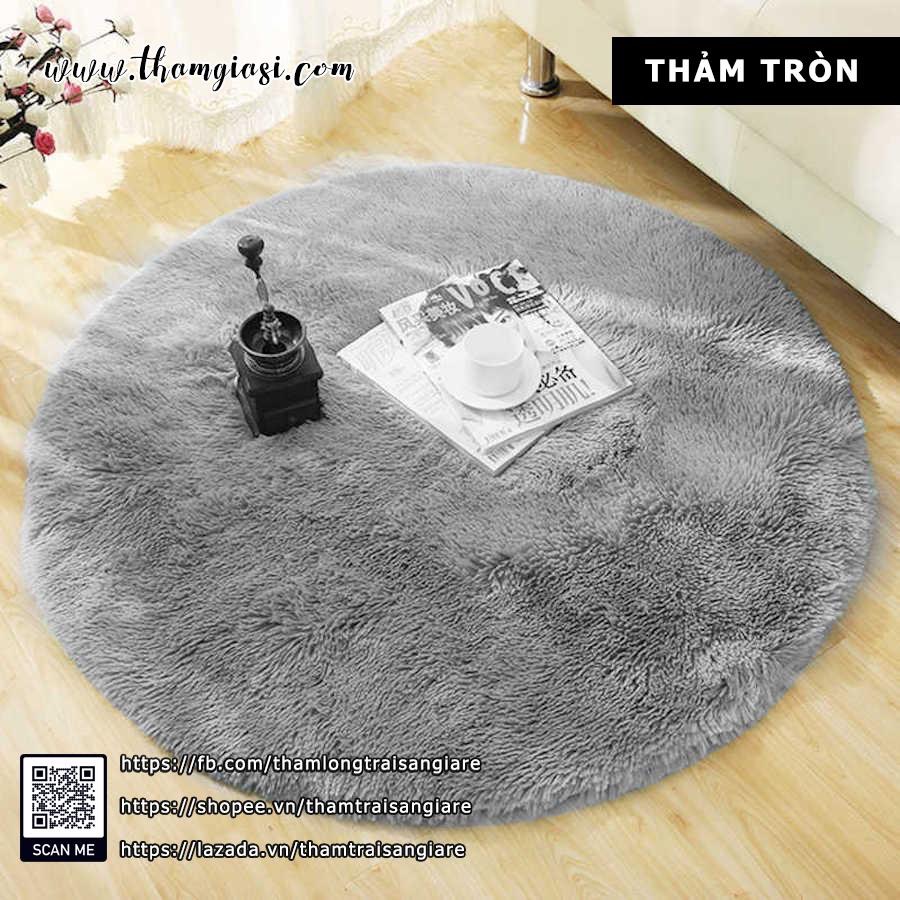 Thảm lông tròn 1m