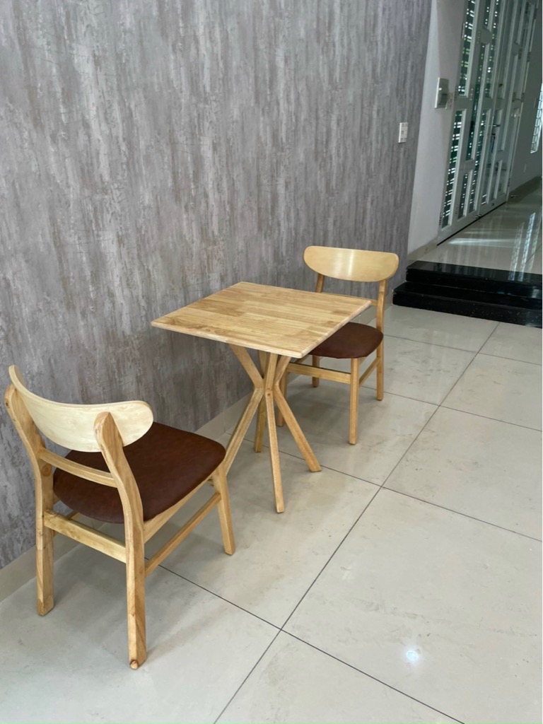 Bàn 2 tầng chân chum mặt vuông 60*60cm