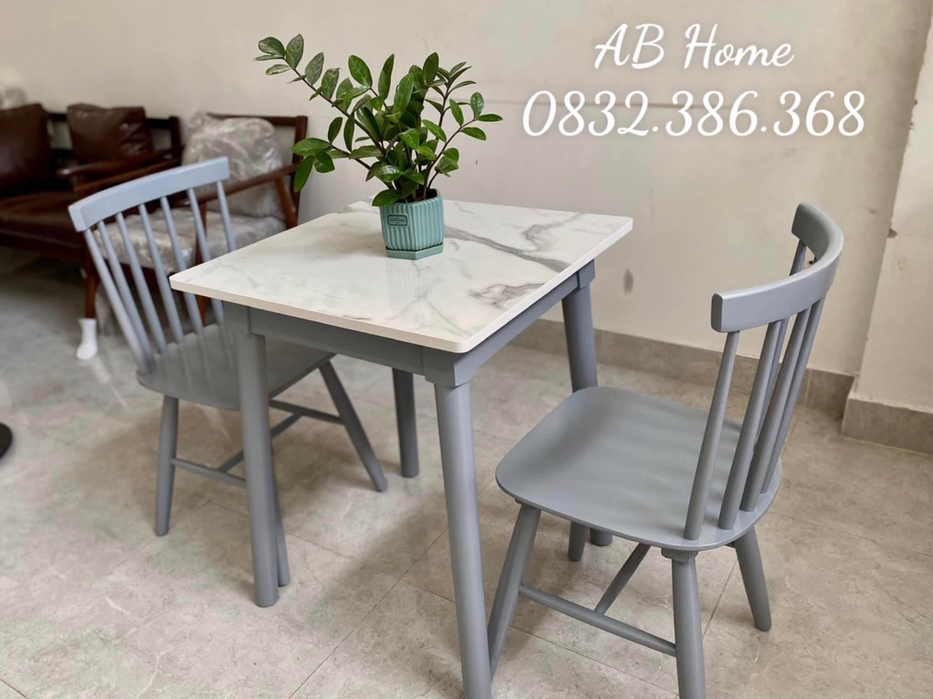 Bàn ăn mặt nhựa giả đá 60*60cm