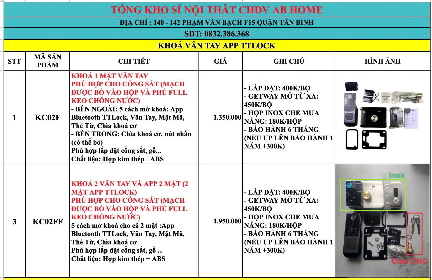 KHOÁ VÂN TAY CỔNG APP TTLOCK