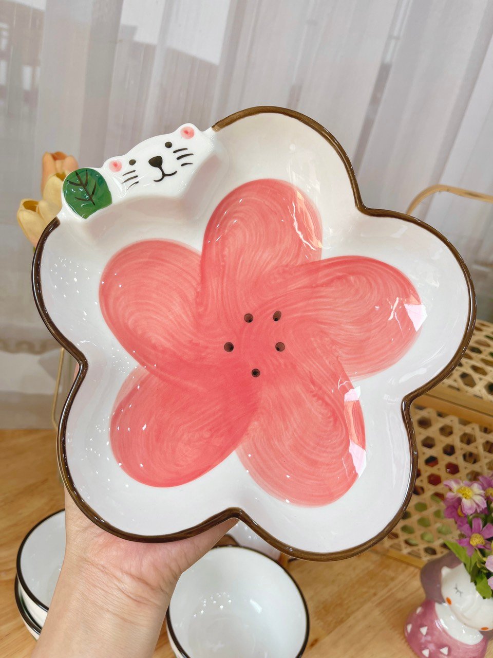 Bộ gấu hoa hồng