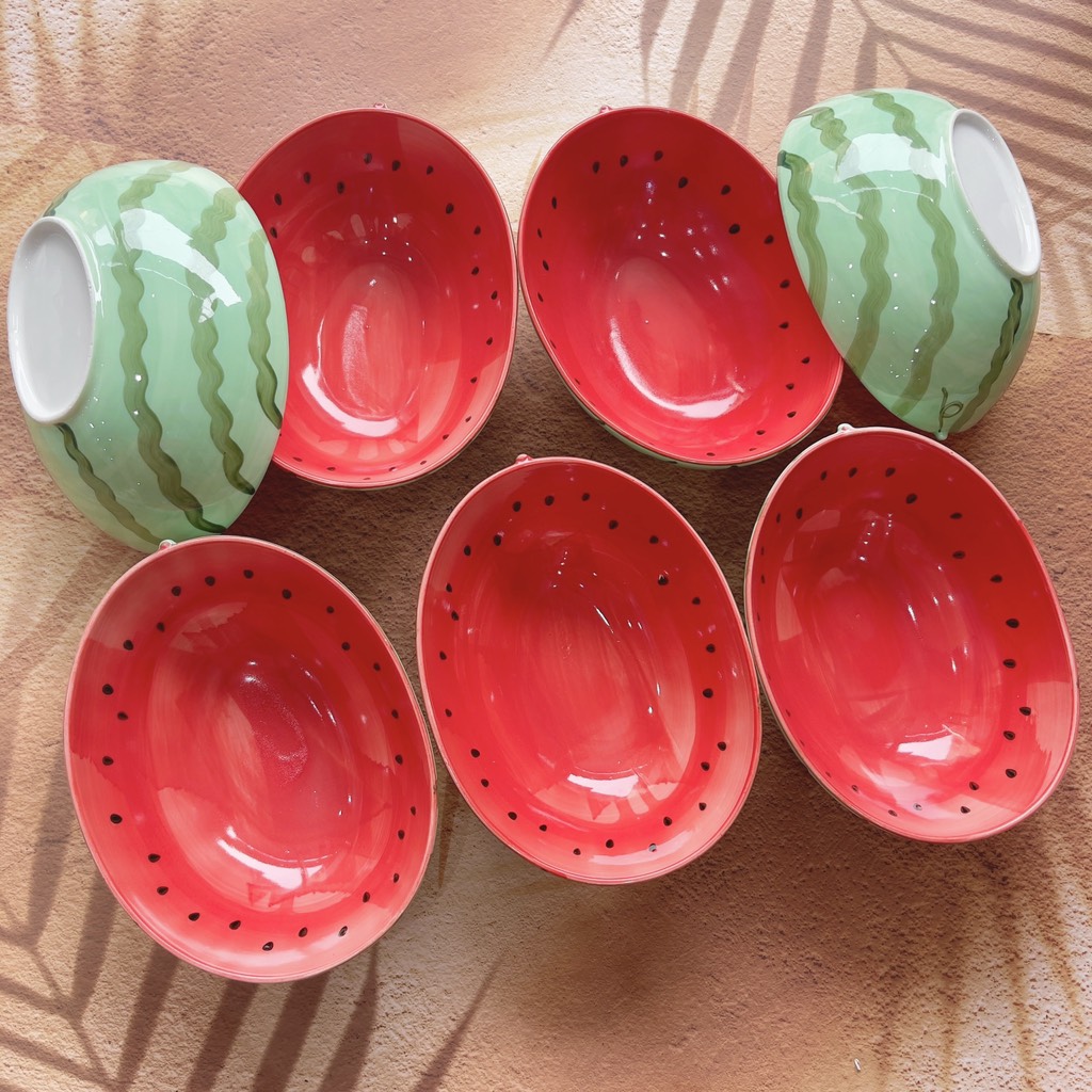Tô oval dưa hấu