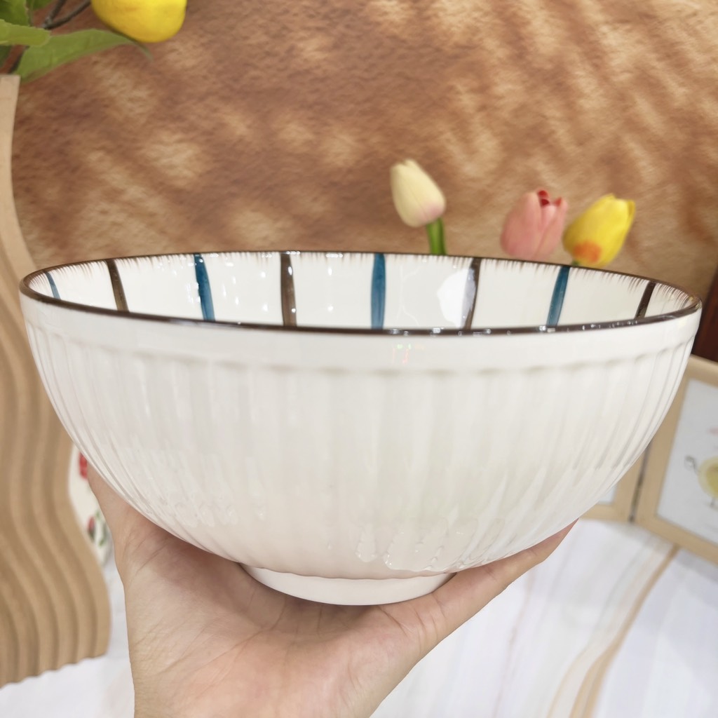 Bộ kẻ sọc xanh nâu