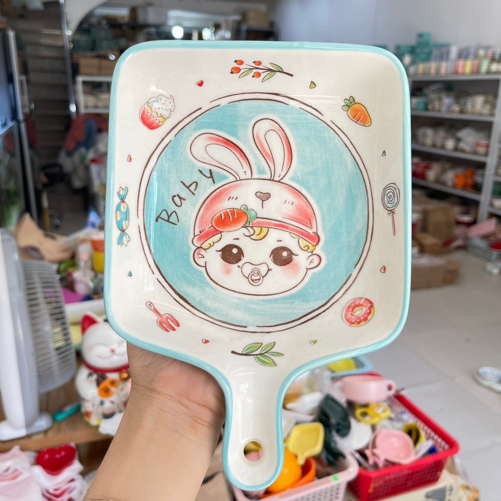 Đĩa vuông tay cầm