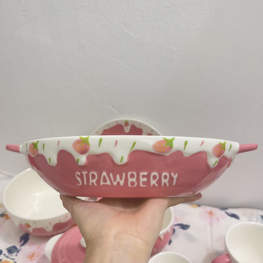 Bộ dâu strawberry hồng