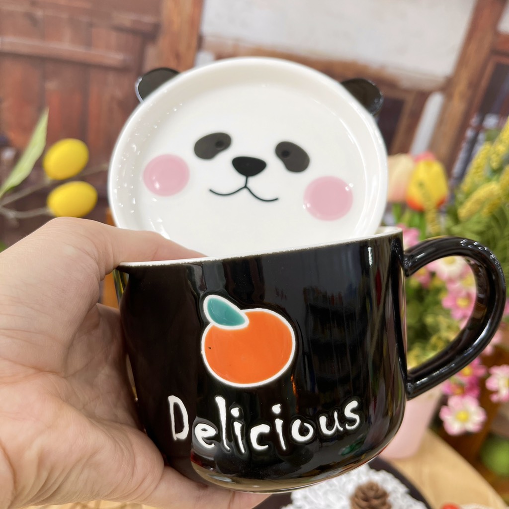 Cốc thú kèm nắp(bộ 3)