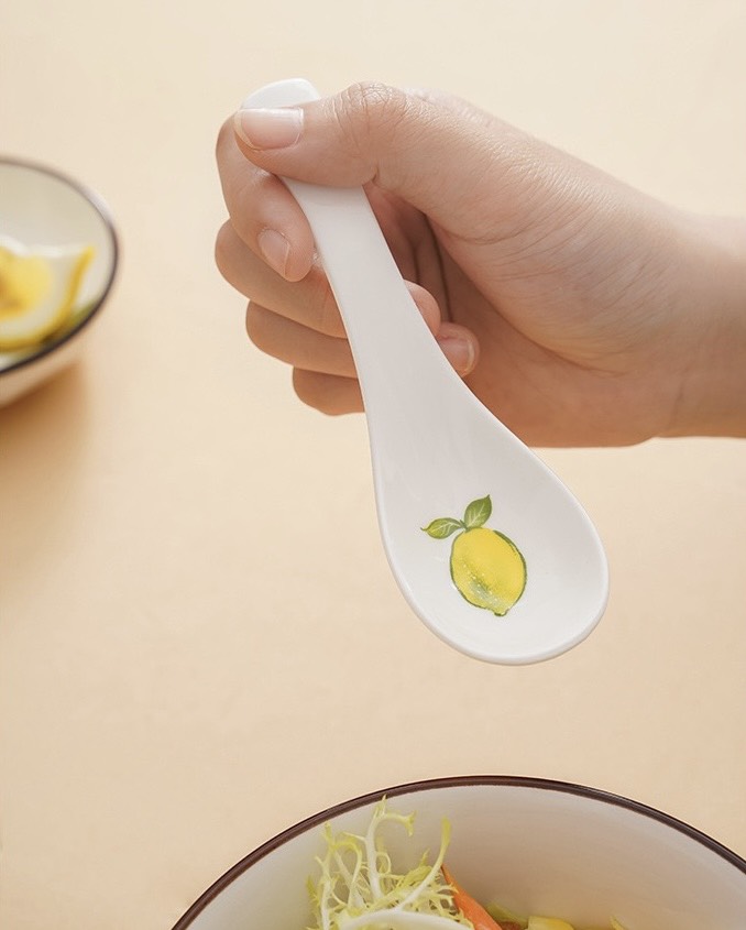 Thìa sứ hoa quả bộ 6