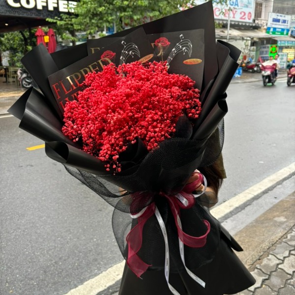 🔥 Bó Hoa Bi Khô Đỏ – Cá Tính & Ấn Tượng Khó Phai