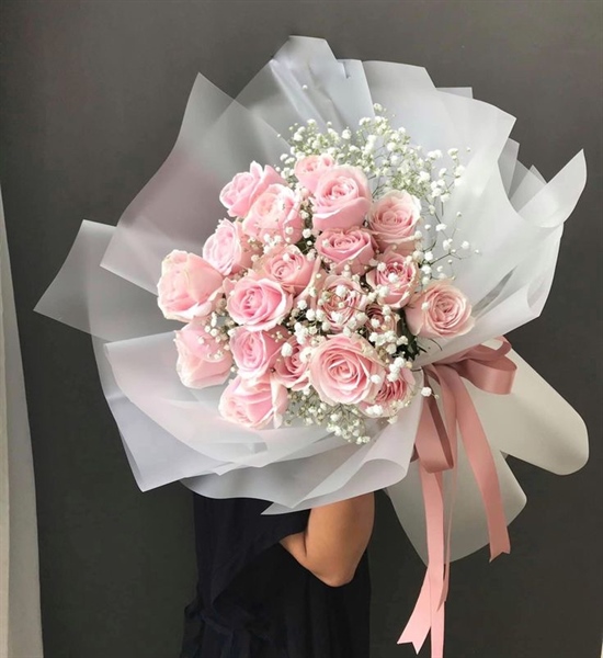 Bó hồng mix babi