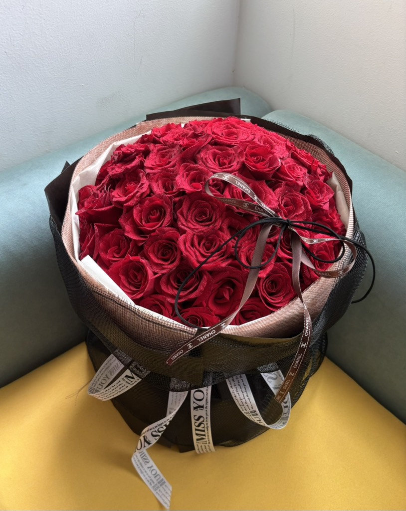 Bó Hoa Hồng mix scabiosa SP000027