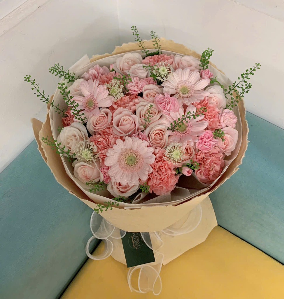 Hoa Hồng mix Cẩm Chướng cam SP000126